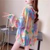 Women's Summer Ice Silk Sun Protection Jacket Thin Breathable Hooded UV Protection Coat Casual Air Conditioner Cardigan Outerwear