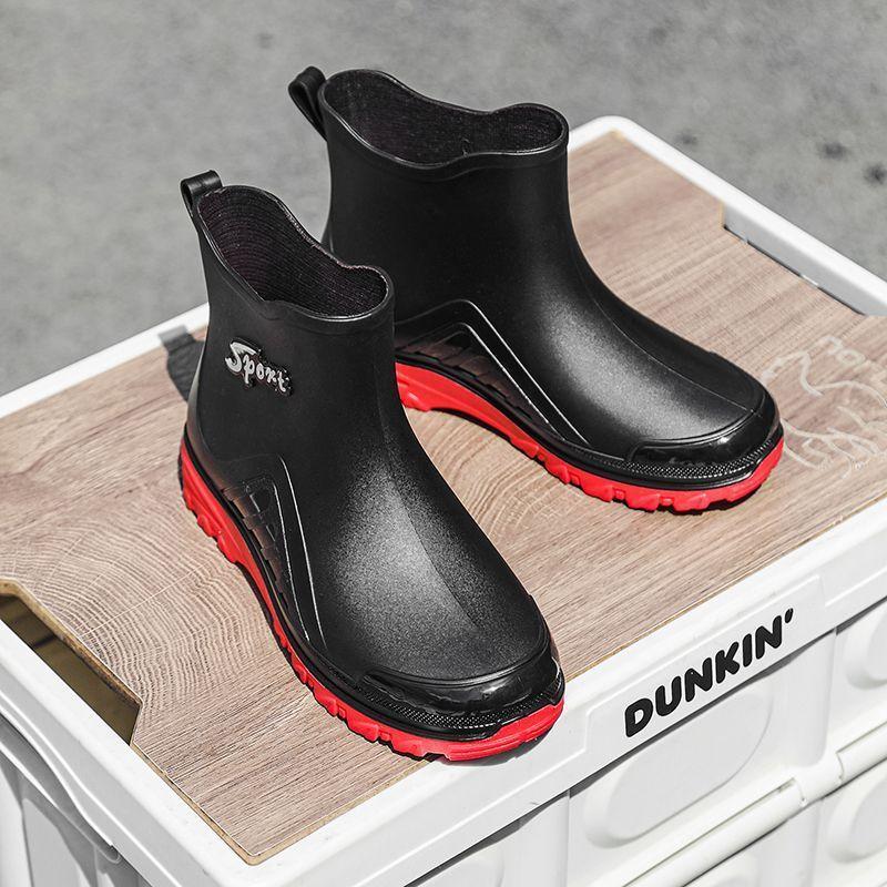 Rain shoes men's fashion non-slip mid-tube rain boots new waterproof outdoor fishing