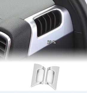 Carbon Fiber Style Front Air Vent Trim Cover for Porsche Cayenne 2018-2022 ABS Interior Moulding