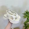 Vintage Damen Muffin Plateau Sandalen