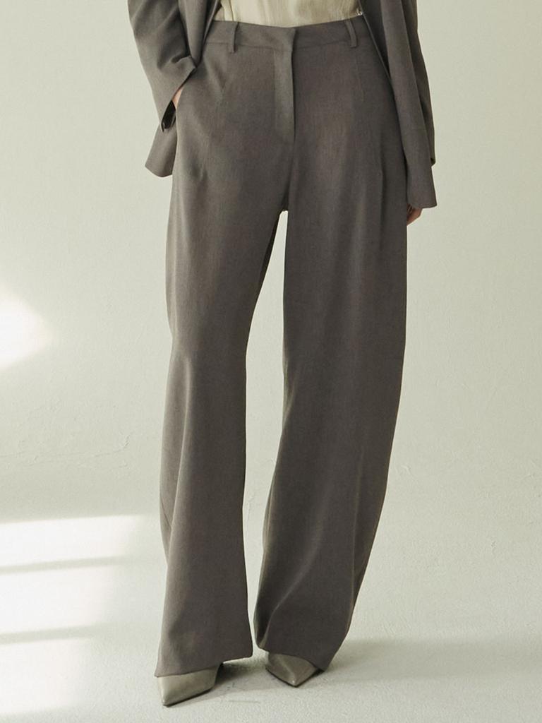 NOUVE Curved Tailoring Pants - Dark Gray