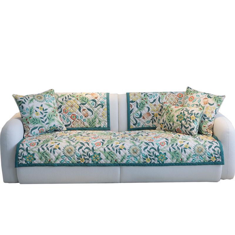 Modern American Plush Sofa Cushion Cover - Thick, Non-Slip, for Autumn/Winter