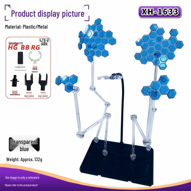 Special Snake Bar Stand with Light Shield for Gundam HG/RG Models & Goku Figure Duel Weapon Scene