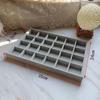 24Grid Jewelry Tray Elegant 24 Grid MultiFunctional Earring Storage Organizer for