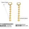 Class 18K Gold Plated Stainless Steel Tassel Earrings for Women Long Chain