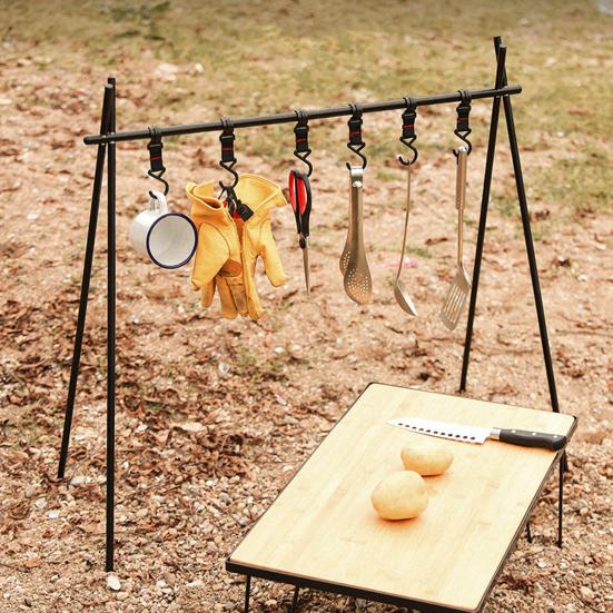 

Треугольная вешалка Складная прочная несущая способность Высокая твердость Простая сборка Многофункциональные подвесные предметы Устойчивый к ржавчине штатив Подвесная стойка для кемпинга Large-