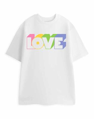 Show Me The Merch Weiß Liebe Kurzarm 100% Baumwolle T-Shirt Herren T-Shirts Oberteil Unisex