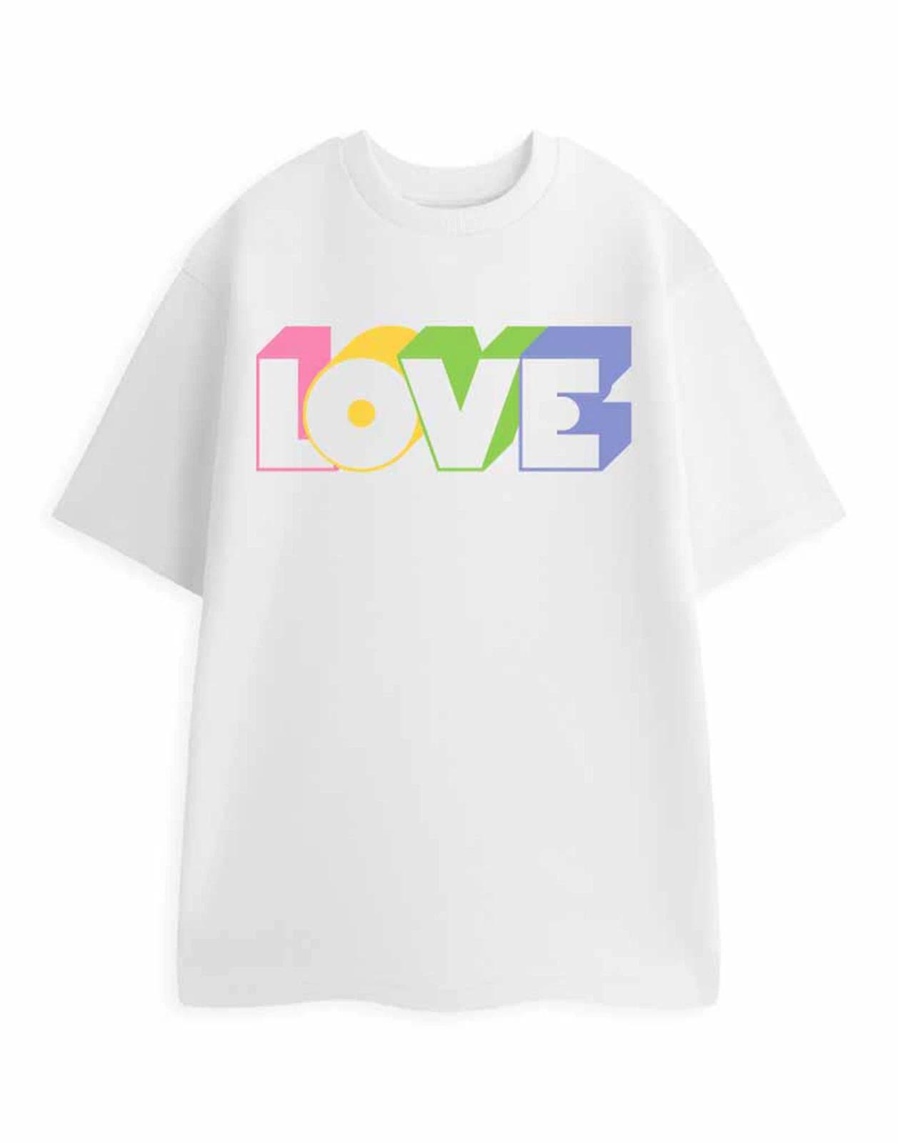 

Show Me The Merch White Love Short Sleeved 100% Cotton T-shirt Mens Tees Top Unisex XL