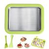 At-Home Rolled Ice Cream Maker Kit,At-Home Rolled Ice Cream Machine with Instant Freeze Tray & 2 Scrapers,DIY Homemade R-olled IceCream Tray,Yogurt,S