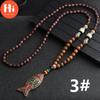 Hi Vintage Charming 12 Styles Mala Tibet Buddhist Long Mantra Wood Beads Sweater Chain Pendant Necklace