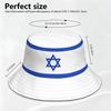 Israel Gratis Hecho a Medida Nombre Número Isr Gorra de Cubo Bandera Nacional Il Judaísmo País Árabe Impresión Logo Hebreo Árabe Sombrero de Pescador