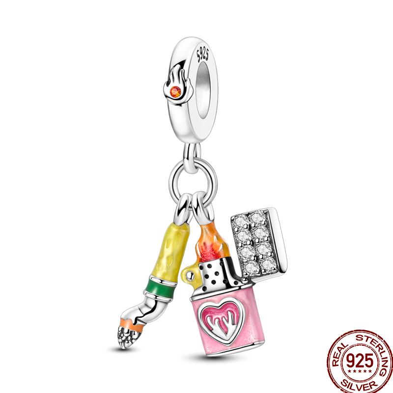 Miedziany Cyrkon Letnie Lody Ocean Wielka Seria Błyszczący Inkrustowany Cyrkon Wisiorek Pasuje do Bransoletki 3mm