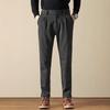 Spring and Autumn Korean Version of Men's Casual Pants Loose Straight Woolen Men's Pants Autumn and Winter Versatile Light and Ripe Wind-drape Small