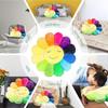 Cute Colorful Smiley Sun Flower Round Cartoon Pillow