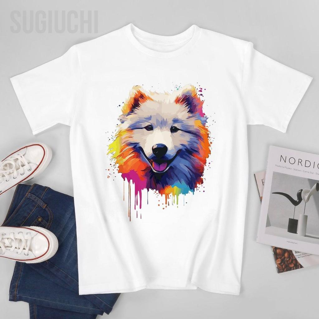 Unisex Unisex Samoyed Puppy Tshirt Tees T Shirts WoUnisex Boys 100 Cotton TShirt
