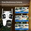 4K Wireless Outdoor PTZ Security Camera with 8X Zoom, Audio, and Triple Lens
