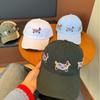 Childrens Cartoon Duck Bill Cap With Embroidered Dachshund Pattern Sun Protection For Spring And Autumn