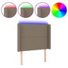 VidaXL Tête de Lit à LED Meuble de Chambre à Coucher Accessoire de Lit Simple Tête de Cadre de Lit Intérieur Taupe 3123902