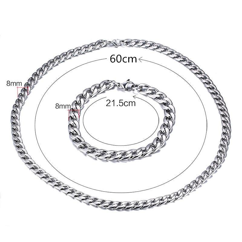 Stainless Steel Men Chain For Necklaces Cuban High Quality Link Chains Male Neck  Color ColorTrendy Chain