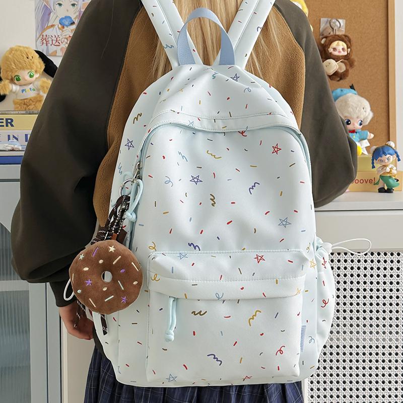 Star Backpack Junior Senior High School Schoolbag Women's Lightweight Large Capacity Backpack