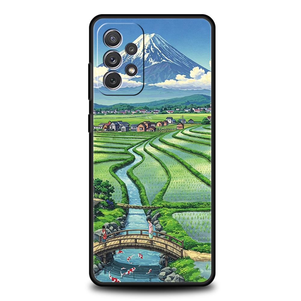 Case For Samsung A15 A13 A35 A55 A51 A71 A41 A31 A21S A03S A05 A17 A23 A25 A33 A53 A73 5G A07 4G Cover Landscape Japan Series
