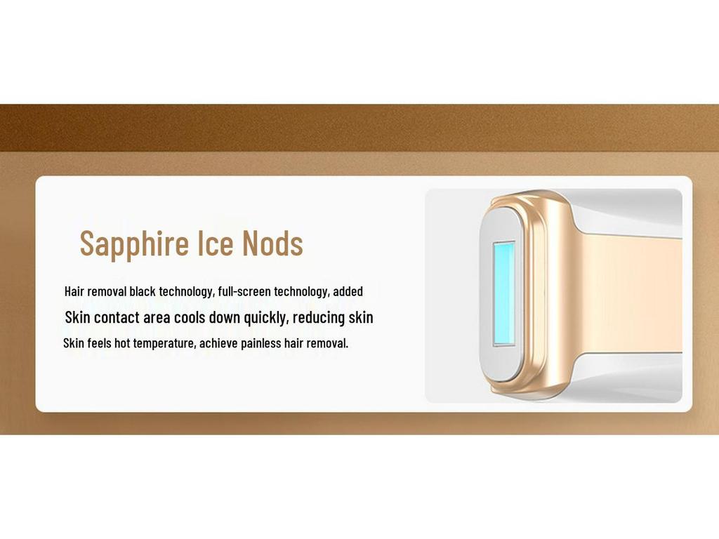 Precision IPL Hair Removal Device with Sapphire Ice-Cooled Photon Rejuvenation for Painless Full-Body Treatment