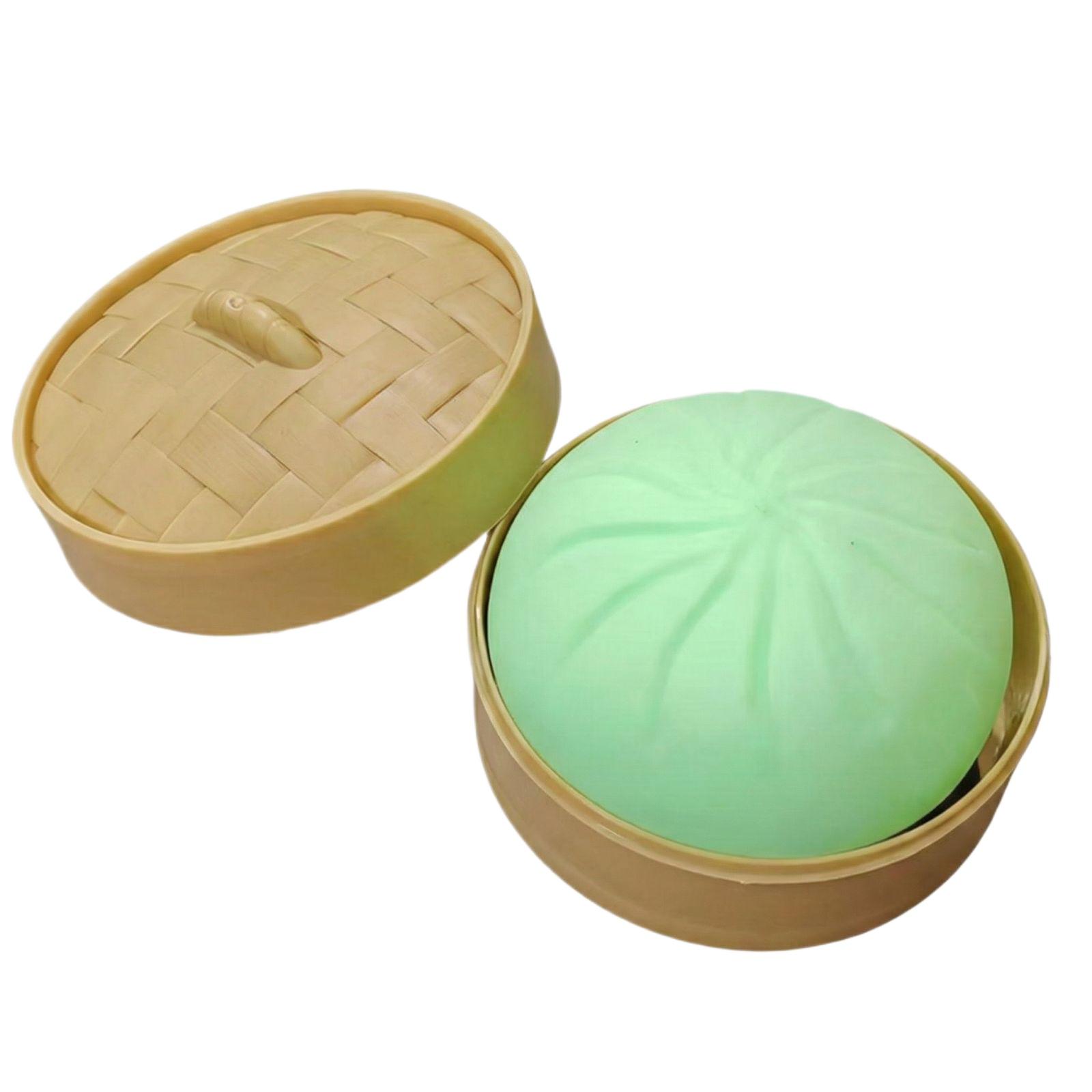 Prank Stress Relief Bun Toy Realistic Steamer Toy зелёный
