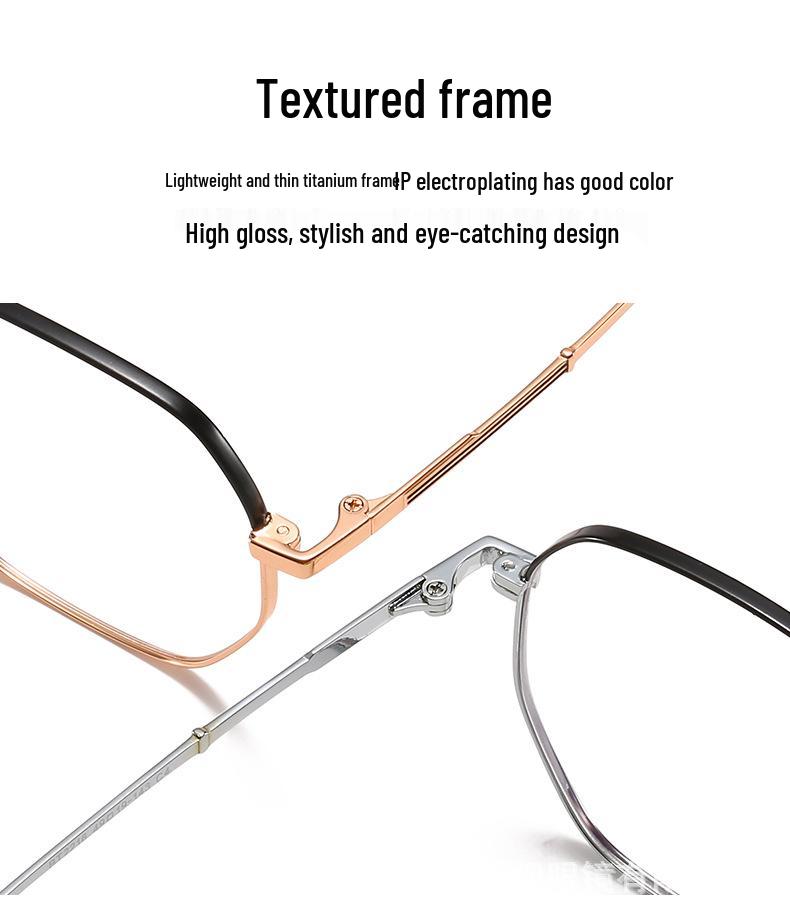 Ultra-Light Pure Titanium Myopia Glasses Frame with Anti-Blue Light for Students - Model 2216