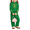 Girls' Printed Hoodie and Sweatpants Set, 2-Piece Casual Outfit for Everyday Wear