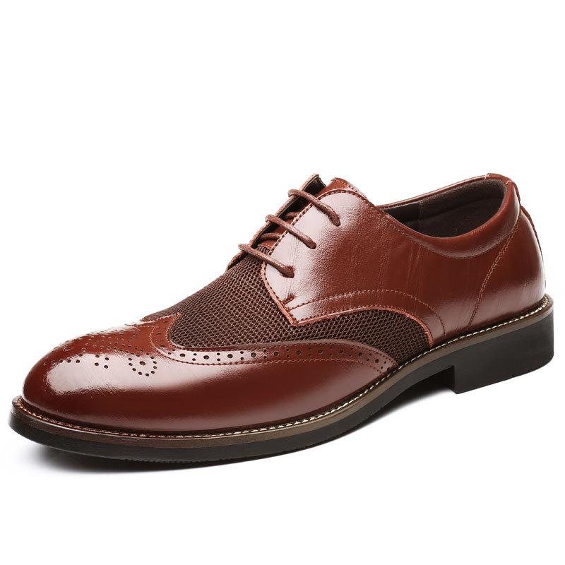 Summer Mesh Spring Leather Dress Shoes Breathable Men Formal Business Oxfords Plus Size 38-48 For Sale  men dress shoes
