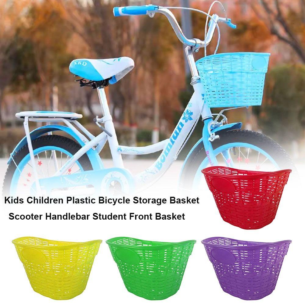Coș Plastic pentru Bicicletă Copii, Multicolor, Coș Față pentru Elevi, Accesorii Ciclism Spate