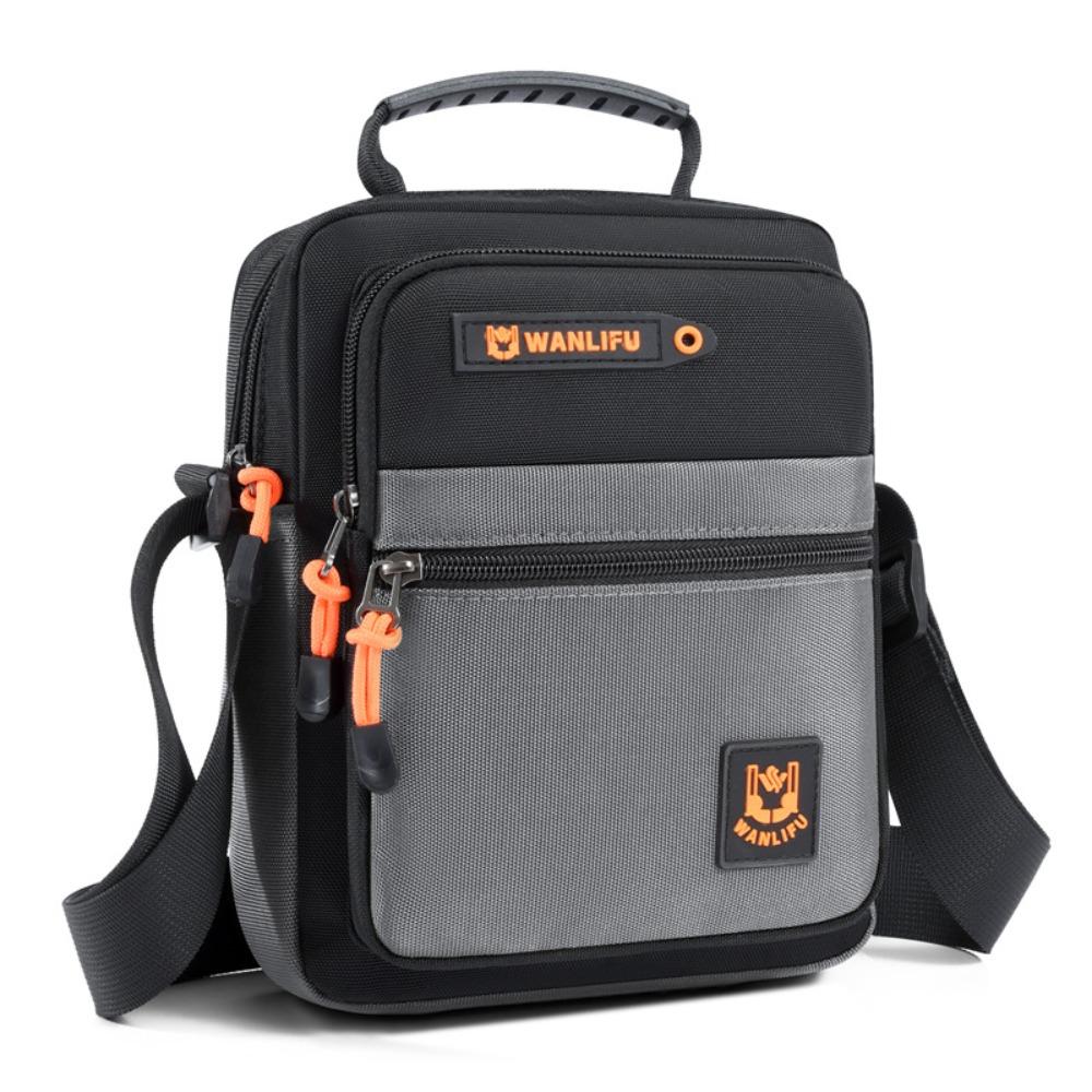 Multi-pockets Men's Business Bag Large Capacity Canvas Crossbody Bag Men's Shoulder Bag  Male
