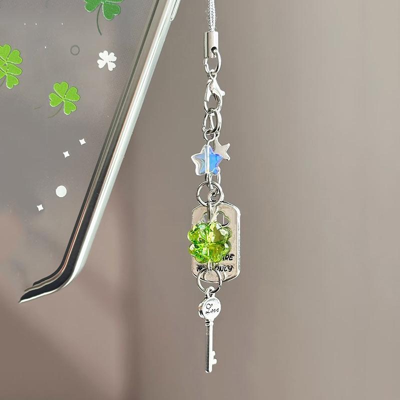 Transparent Keychain Cute Wind Chime Pendant Keyring Mobile Phone Lanyard Kawaii Bag Decorative Accessories Home Decorations