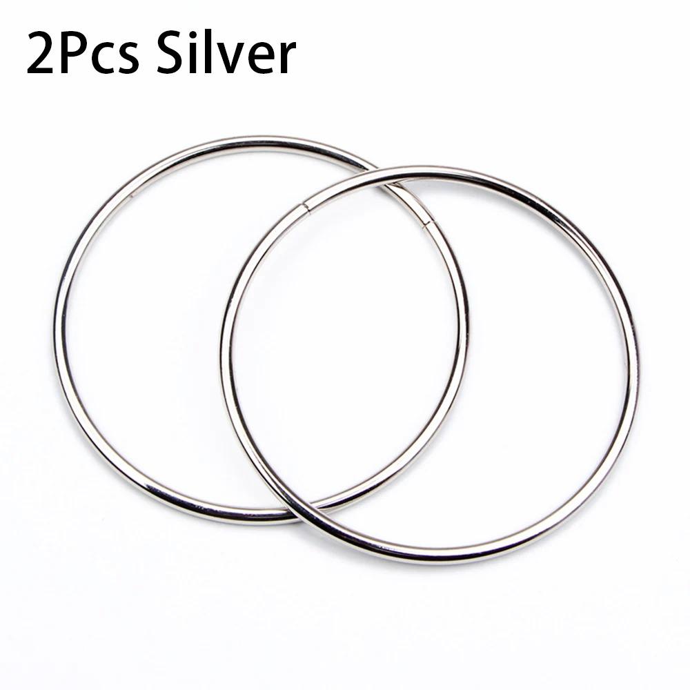 2Pcs Handbag Luggage O-ring Bag Handle Purse Sewing Frame DIY Fashion Metal Strap 110mm Bag Hardware Accessories