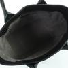 Great HIROFU Handbag Front Logo All Leather Tote Bag Black Leather Women Used