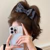 Manodo Ribbon Pattern Preppy Look Double Clip Hair Clip