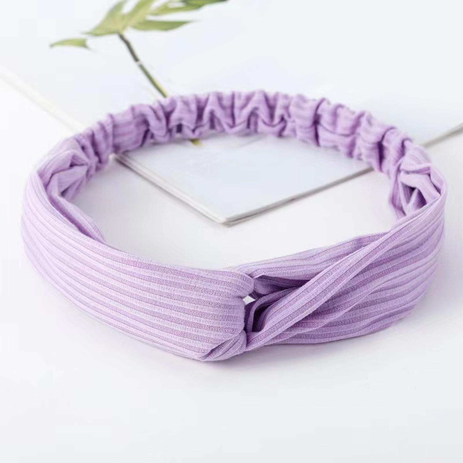 

Женская вязанная крючком повязка на голову с узлом вязаная однотонная зимняя повязка на голову с петлей для волос T