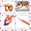 2pcs Rabbit Harness and Leash Set Cute Carrot and Strawberry Trim, Adjustable,for Rabbits, Cats Small Pets
