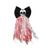 Halloween Blood Mesh Accessory Short Fingerless Wrist Gloves Spooky Skull Bow Hairpins for Halloween Masquerade Cosplay Party
