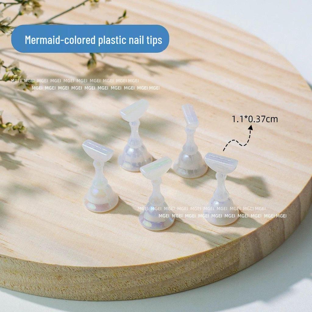 Non-Magnetic Nail Art Finger Cots: Cat Eye Acrylic Practice Base & Wearable Nail Pattern Stand