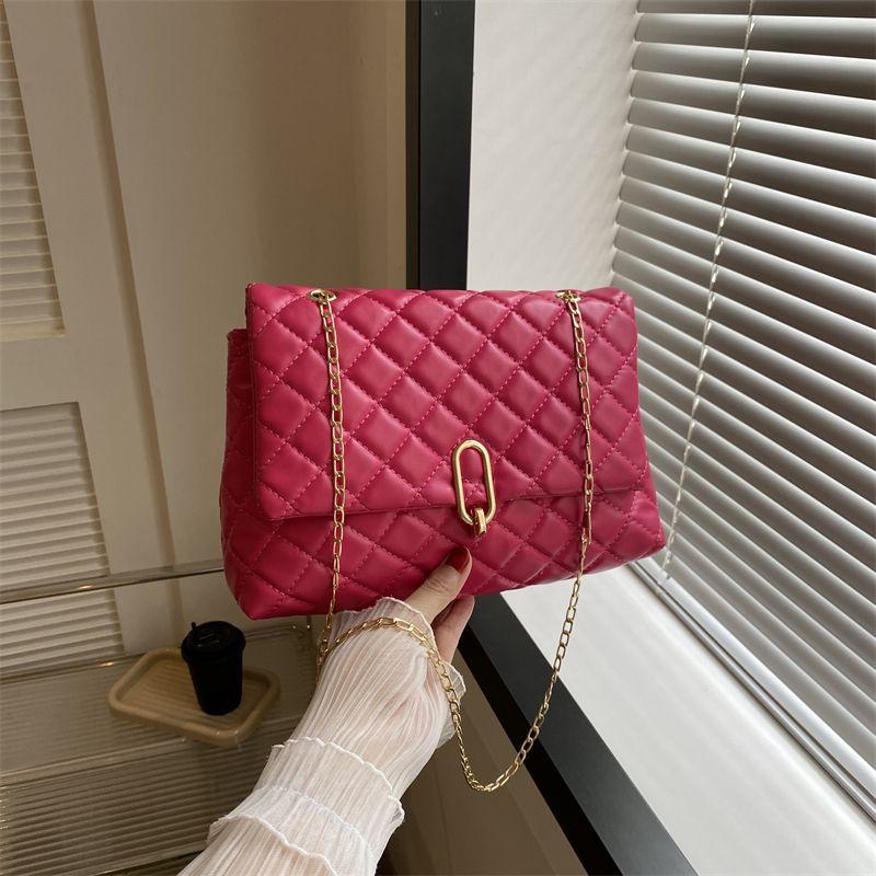 

Rhombus small square bag new spring simple fashion niche casual shoulder chain trendy messenger bag розы красного