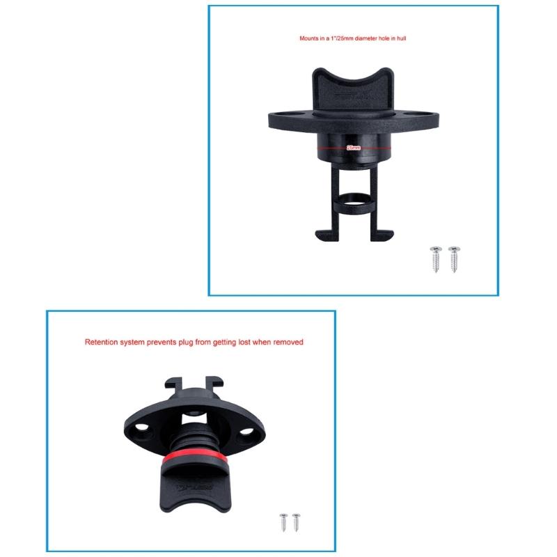 Marine Drain Plugs Nylon Waterproof Seal Corrosion Resistant Boats Drainage Bung Easy to Install Marine Drain Plugs