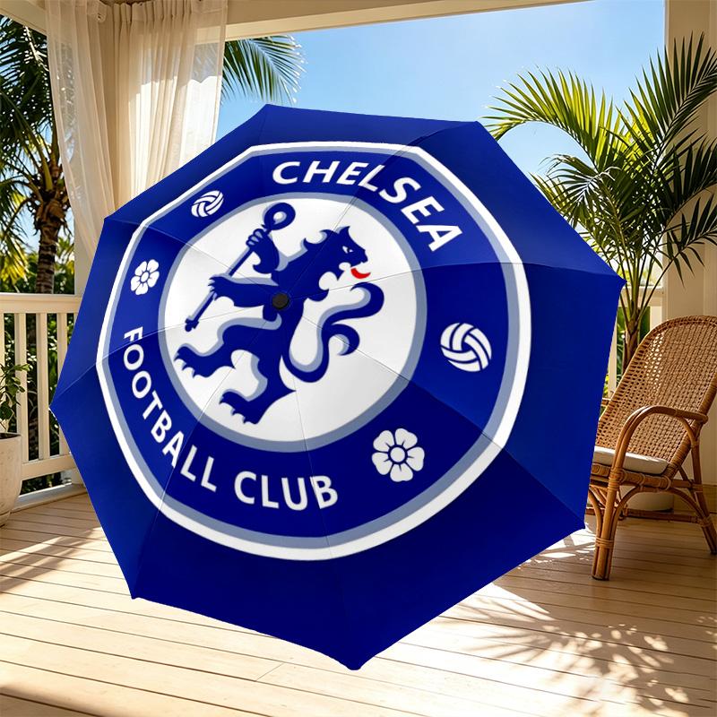 football club.C Print Automatic Open Close Umbrella, Portable Foldable Umbrella, for Outdoor Commute Camping Trip, Ideal Birthday Gift