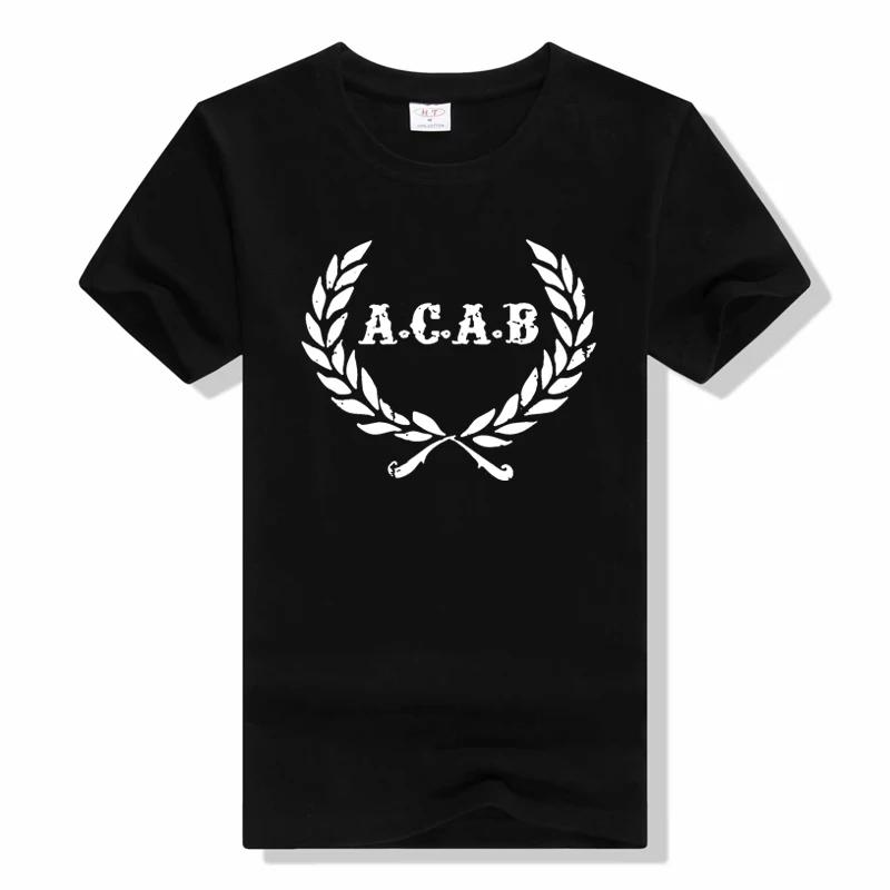 Acab T Shirt A C A B Football ACAB Soccer Unisex T-Shirt Print Tee Shirt Cotton Funny Short Sleeve Beach Tshirt