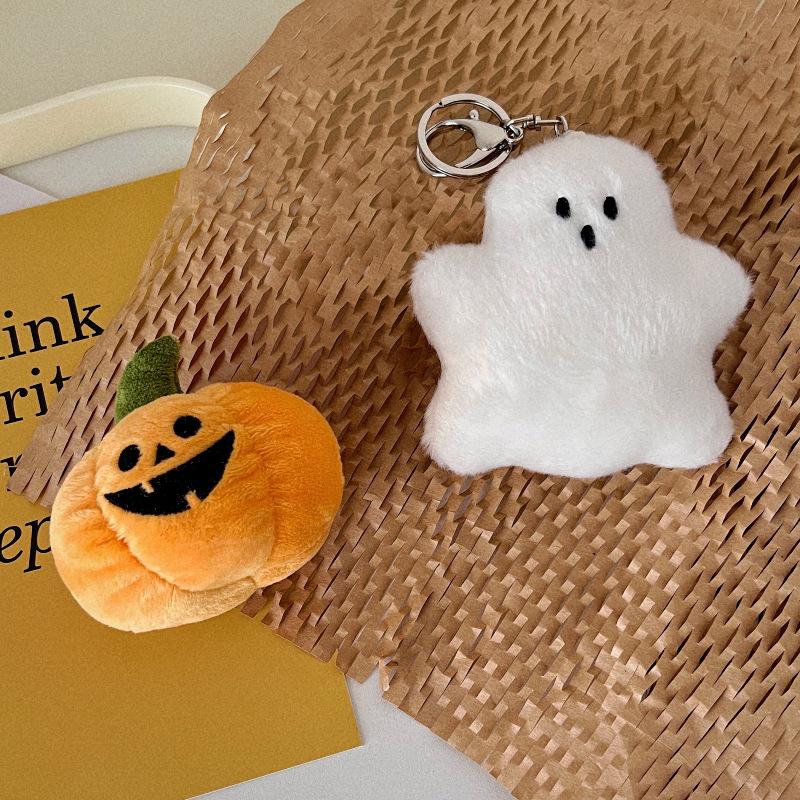 Halloween Popular Animation Creative Little Ghost Plush Doll Cute Plush Stuffed Plush Pumpkin Head Keychain Pendant Kids Halloween Present