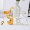 6Pcs Zinc Zinc Zinc Alloy Luxury Dessert Utensils with Swan Shaped Base Dessert Spoon  Kitchen