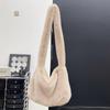 Faux Fur Tote Bag for Women Winter Plush Shoulder Bag Fuzzy Messenger Bag Female Soft Fluffy Handbags Shopper Bucket Hobo Bag CLE