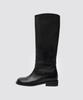 The Johi Sable Satin Long Boots_Black_3.5Cm