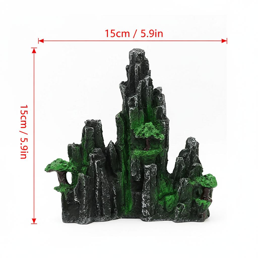 Resin Aquarium Rock Decoration Natural Stone Look Aquascape Artificial Mountain Landscape for Fish Tank Freshwater Saltwater