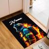 Custom Name Firefighter's Courage Rug for Living Room, Game Rooms, Office, Bedroom, Floor Mat Playful Design, fan gifts Christmas decor